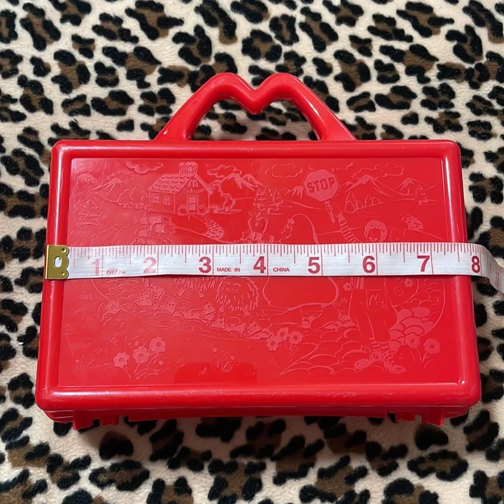 Vintage 1988 MCDONALDS Happy Meal Toy ❤️ On The Go Lunch Box Red Pencil Case 80s
